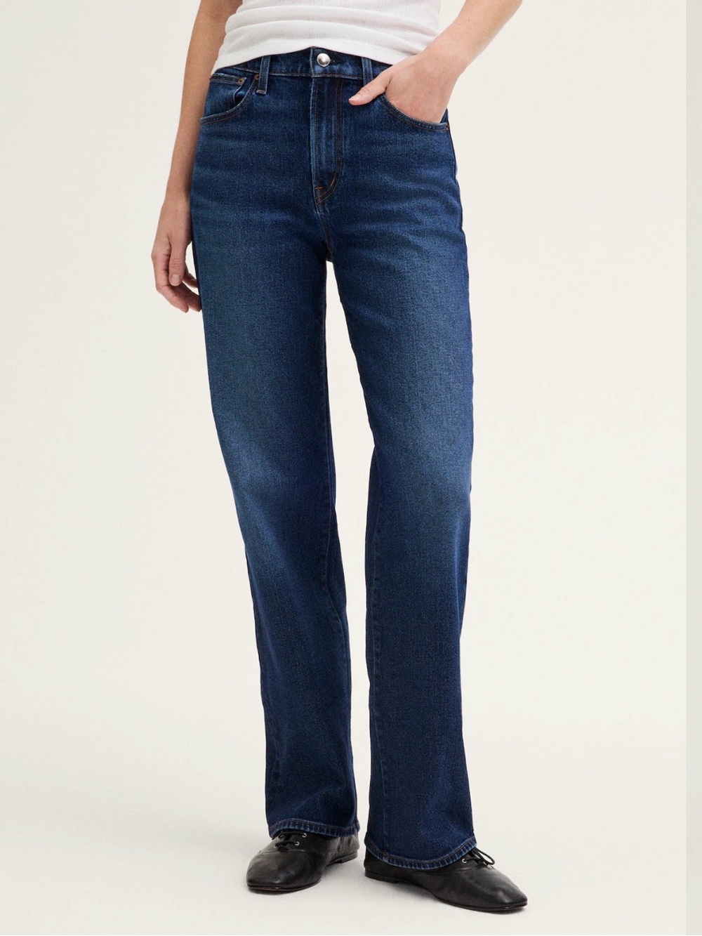Madewell the Perfect Vintage Wide Leg Jean Midnight Stone Wash